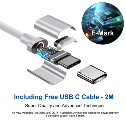 30W PD USB-C Power MagSaf* 3 Adapter Laptop Notebook Fast Charger For Apple Macbook 12'' Air 13'' M1 M2 A1882 A1534 A2337 A2681 - Image 4
