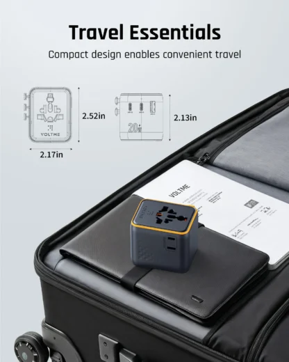 VOLTME PD20W GaN Charger With AC Outlets 2USB C+USB A Mobile Phone Charger for iPhone15 14 Xiaomi USB Wall Socket Travel Charger - Image 4