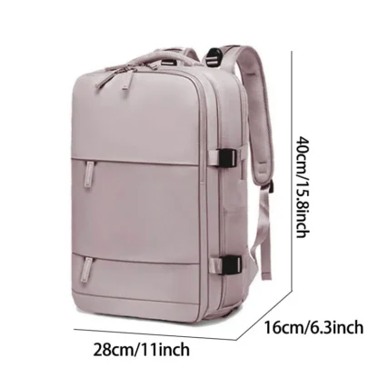 Girls' short distance business travel backpack, large capacity leisure travel backpack, multi compartment computer backpack - Image 2