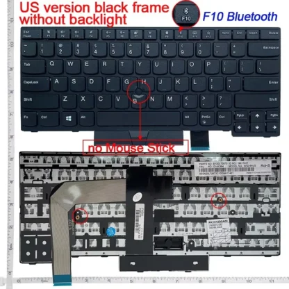 RU/SP/FR/BR/UK/US English NEW Laptop Keyboard For Lenovo IBM Thinkpad T470 T480 A475 A485 - Image 6