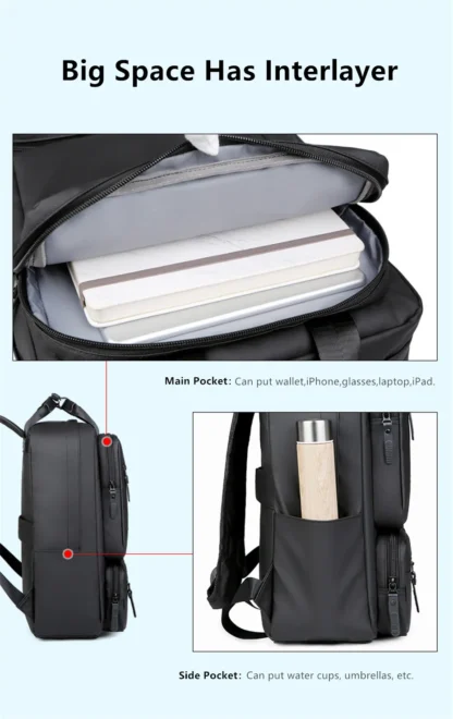 JEEP BULUO Trend Casual High Capacity Feature Backpack Computer New Men's Bag 15 inches Laptop Travel Nylon Bags For Man - Image 13
