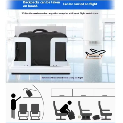 Cross border backpack, men's high-end computer bag, large capacity commuting multifunctional travel new business backpack - Image 2
