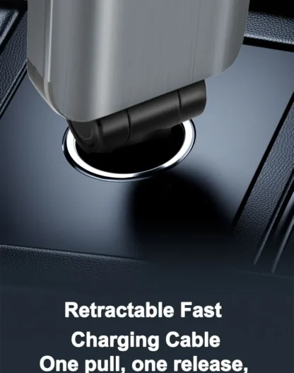Retractable Car Charger With Starlight, 4 In 1 USB C For IPhone And Android Car Charger Fast Charging, - Image 16