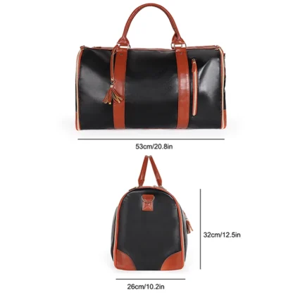 Suit Storage Bag Travel Women PU Folding Travel Bag Large Capacity Hand Luggage Bag Multi Function Waterproof Travel Organizer - Image 4