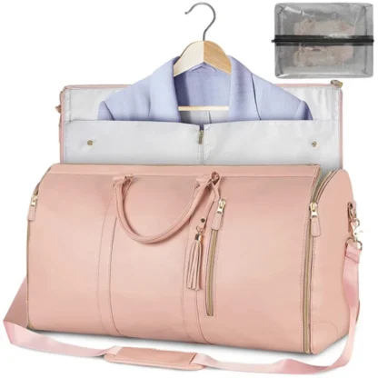 Suit Storage Bag Travel Women PU Folding Travel Bag Large Capacity Hand Luggage Bag Multi Function Waterproof Travel Organizer - Image 9