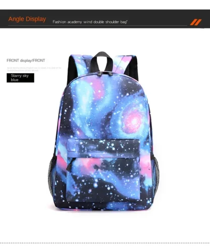 Ronaldo print student schoolbag 3-piece set youth backpack pencil case shoulder bag set - Image 42