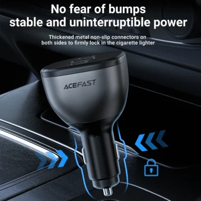 ACEFAST 140W USB C Fast Charging Phone Charger in Car For iPhone 16 15 Dual USB C Qucik Charging Adapter For Macbook Air Tablet - Image 5