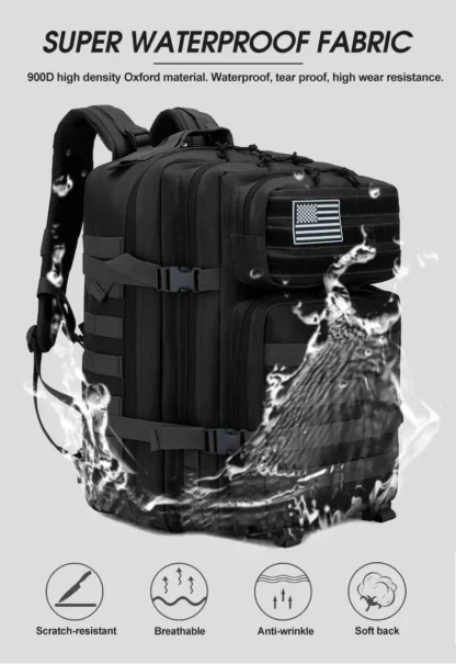 50L Tactical Backpack Men's Travel Large Capacity Rucksacks Men Waterproof Outdoor Sports Multi-functional Bags - Image 14