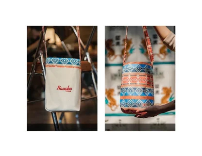 Maden Vintage Ethnic Elements Canvas Bucket Bag Niche Reversible One-Shoulder Crossbody Cotton Commuting Bag for Women - Image 9