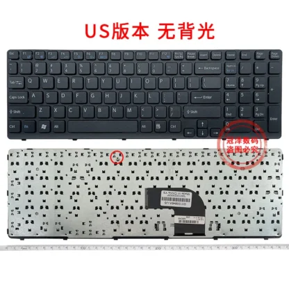 US/RU/UK New for SONY VAIO SVE 15 series SVE15111 SVE1511 SVE15 SVE15113 laptop Black Keyboard US version - Image 3