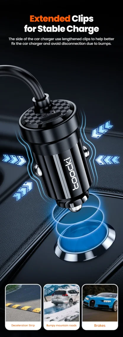 Toocki 120W PD Car Charger Quick Charger QC 3.0 PD 3.0 For iPhone 14 Samsung S23 Ultra Type-C Charger Portable USB Phone Charger - Image 15