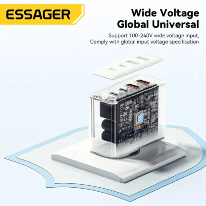 Essager 100W US/KR Plug USB Type C GaN Charger For Laptop Macbook PD Fast Charging For iPhone 16 15 14Pro Samsung Charge Adapter - Image 6