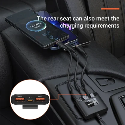 ASOMETECH 5 Port USB Car Charger 78W SCP PPS AFC USB Type C Fast Charging For iPhone 14 13 Pro Huawei Xiaomi Samsung S22 Ultra - Image 4