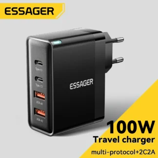 Essager 100W GaN USB Type C Caricabatterie PD QC Quick Charge 4.0 3.0 Type C Ricarica Rapida Per iPhone 16 15 14 Xiaomi Macbook