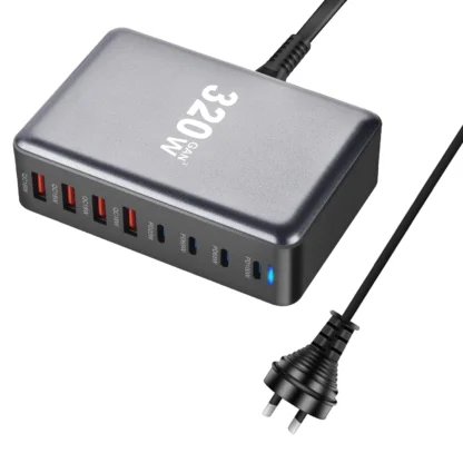 USB C Fast 320W Desktop GaN Charger 8-port USB Type C PD Charger Fast Charge 3.0 USB Type C Fast Charger Mobile USB Charger - Image 15