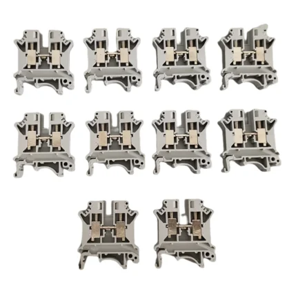 10pcs/lot UK6N UK 6N Screw Feed-through Wire Connector UK 6mm² Universal Plug Multi-Color Electrical DIN Rail Terminal Block - Image 6