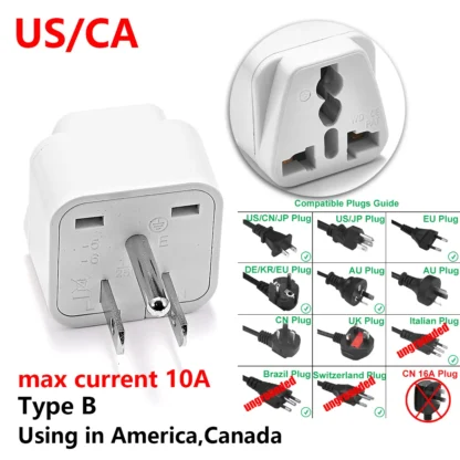 UK CN Japan JP US Brazil Plug Adapter Europe EU To US American Chinese Japan Travel Adapter Electrical Plug Power Sockets Outlet - Image 12