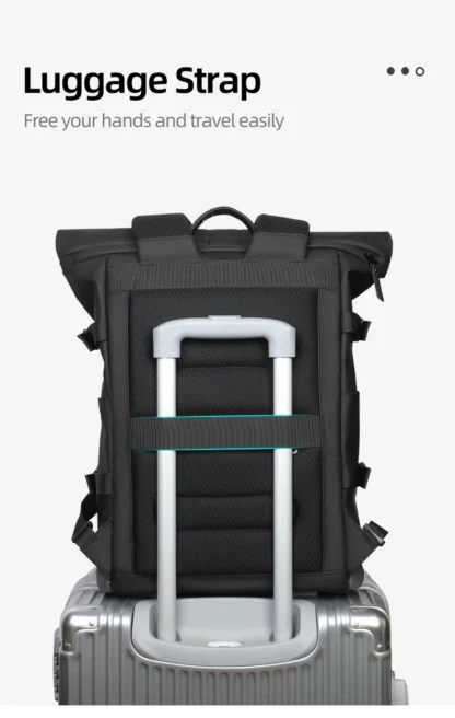 HK Waterproof Roll-Top Backpack for Men Large Capacity Expandable 17 Inch Laptop Bag Leisure Travel Backpack Hiking Camping Bags - Image 23