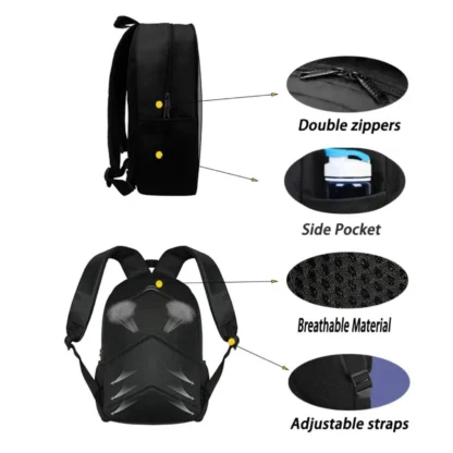 Kids GTA Student School Bookbag Set-G-Grand Theft Auto Backpack+Shoulder Bag+Pencil Case Waterproof Travel Rucksack for Boys - Image 3