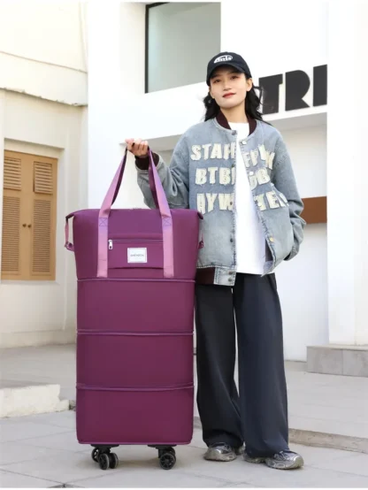 Travel bag, backpack large-capacity disassembly universal wheel storage bag, duffel bag portable multi-layer checked  with wheel - Image 38