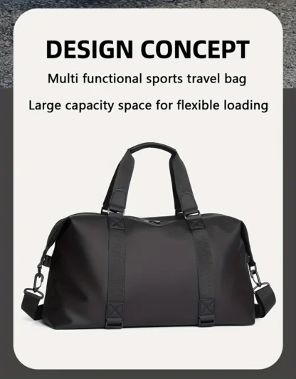 Large Capacity Men's Business Travel Tote Bag, Sports Fitness Bag for Going Out, Daily Commute, Vacation, Fitness And More - Image 14