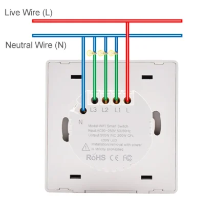 ZigBee Tuya Wall Light Switch Wireless Remote Smart Home Life APP Push Button with no Neutral 2 3 Way UK EU On Off 1 2 3 Gang - Image 33
