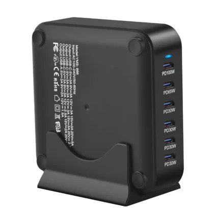 285W USB C Charger GaN 6 Ports Desktop Charging Station For iPhone 13 Samsung Xiaomi iPad MacBook PD Charger Type C Fast Charger - Image 12