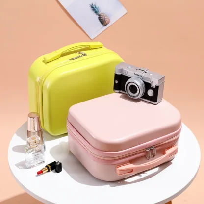 14 Inch Travel Portable Solid Color Lightweight Small Hard Makeup Box New Style Student Lightweight Boarding Luggage - Image 2