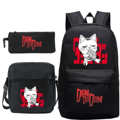 Students Anime Dandadan 3pcs Set Backpacks Outdoor Travel Funny Dandadan Okarun Design Pencil Case School Bags For Boys Girls - Image 2