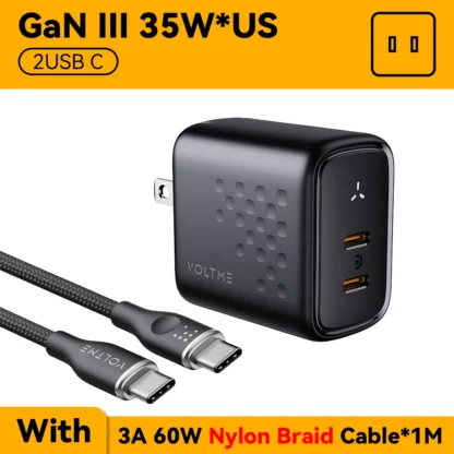 VOLTME USB C Charger 35W GaN Type C PD Fast Charging Quick Charge 4.0 3.0 For IPhone 15 14 13 Pro Max PD USB Charger For Samsung - Image 7