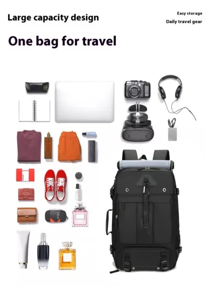 Large capacity men's backpack with high-end feel, travel backpack, sports outdoor luggage bag, mountain climbing bag, waterproof - Image 17