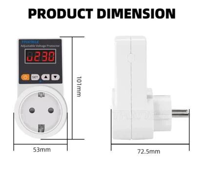 Automatic Voltage Protector Socket AC 220V 16A Adjustable Power Surge Protector Universal/US/EU/UK Plug Voltage Safe Protector - Image 19
