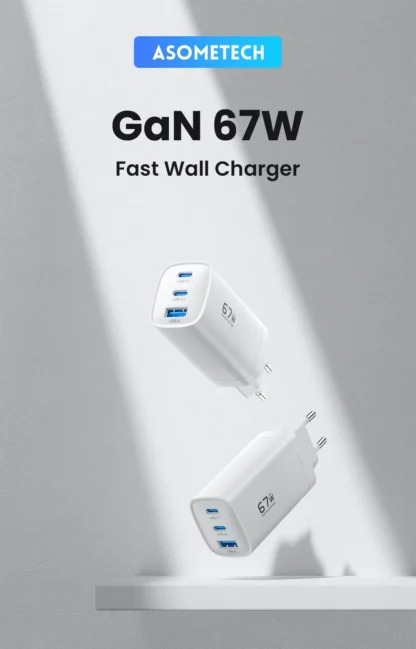 67W GaN Charger PD3.0 QC3.0 Type C Fast Charging for IPhone 15 14 Xiaomi USB Type C Charger for Samsung S23 Ultra Macbook Tablet - Image 10