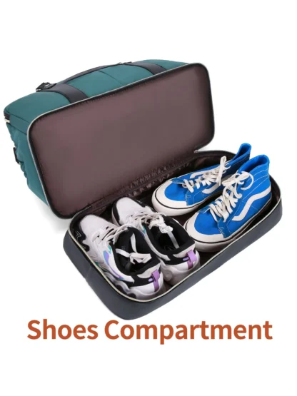 Large Capacity Travel Bag Handbag Tote Travel Bag Shoulder Weekend Bag with Shoe Compartment Breathable Travel Night Bags - Image 6