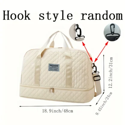 Men's and Women's Travel Bag Set with Makeup Bag - Plain Color Handbag - Essential for Travel - Affordable and Practical - Image 9