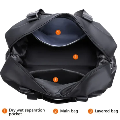 Large Capacity Men's Business Travel Tote Bag, Sports Fitness Bag for Going Out, Daily Commute, Vacation, Fitness And More - Image 5