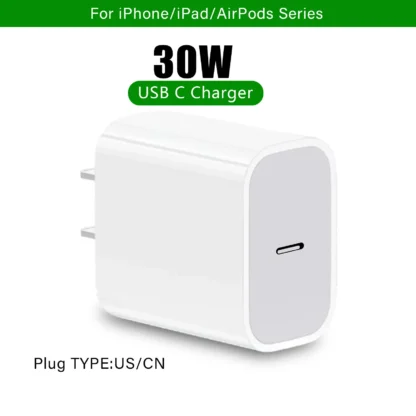 PD 30W fast charger for iPhone 16 15 Pro Max Plus Fast Charging Cable for iPhone charger USB C for Apple iPad wall adapter US EU - Image 14