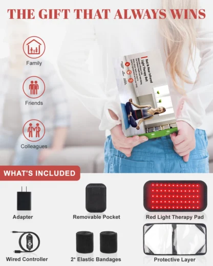 60 LEDs 660nm Red Light Infrared Belt 850nm Back Burn Fat Wrap Slimming Machine Waist Heat Pad For Muscle Soreness Skin Care - Image 18