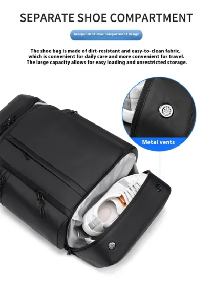 New large capacity backpack for sports travel, dry and wet separation, lightweight multi pocket backpack for business trips, com - Image 22