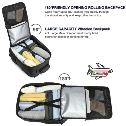 travel backpacks 40x20x25 ryanair cabin bag Unisex Carry-On Suitcase.15.6-inch Laptop Backpack For School,night reflective strip - Image 9