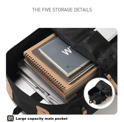 Travel Backpack Airplane Large Capacity Multi-Function Lightweight Oxford Waterproof College Casual Bag Notebook Bagpacks - Image 32