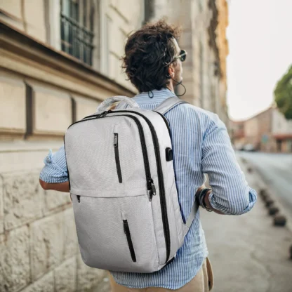 Cross border backpack, men's high-end computer bag, large capacity commuting multifunctional travel new business backpack - Image 20
