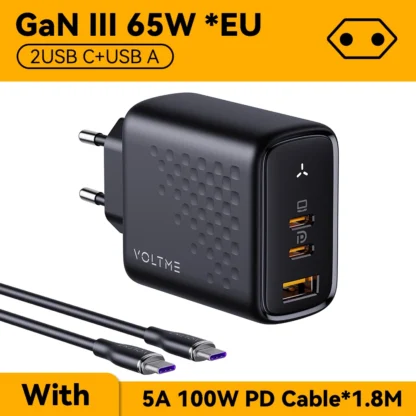 VOLTME 65W GaN III Charger Quick Charge 4.0 3.0 Type C PD USB Charger For IPhone Charger USB C Adapter For Laptop IPhone 15 Pro - Image 15