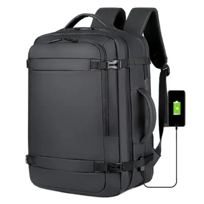 40LExpandable USB Travel Backpack, Flight Approved Carry on Bags for Airplanes,Water Resistant Durable 17-inch backpack men - Image 13