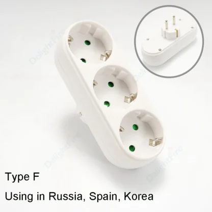 Euro EU Extend Socket With ON/OFF Switch 4.8mm 2 Pin European Standard Grounding Schuko Socket Power Extension Plug Converter - Image 13