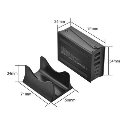 New 200W 6-Port GaN USB C Charger Quick Charge QC PD 3.0 USB C Type C Fast USB Charger, For iPhone 15 14 13 12 Pro - Image 8