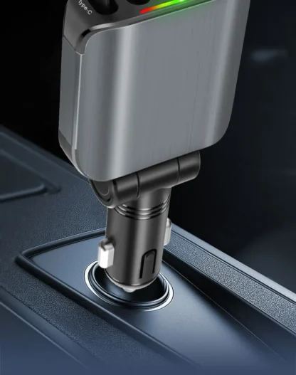 Retractable Car Charger With Starlight, 4 In 1 USB C For IPhone And Android Car Charger Fast Charging, - Image 8