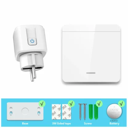 RF Wireless Smart Plug 110V 220V 16A High-power Socket and 86 Wireless Push Button Wall Switch with Battery for Home Appliance - Image 16