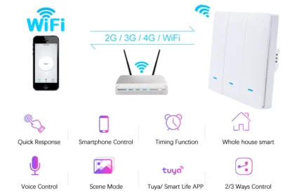 Tuya Smart Life WiFi 433mhz Wireless Push Button Wall Switch Google Home Light On Off 220V RF433 Remote Control EU UK Two 3 Way - Image 26