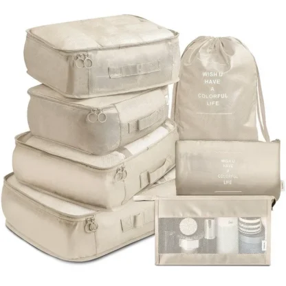 7/8 Pcs Set Travel Organizer Storage Bags Suitcase Packing Cubes Set Cases Portable Luggage Clothes Shoe Tidy Pouch Folding - Image 17
